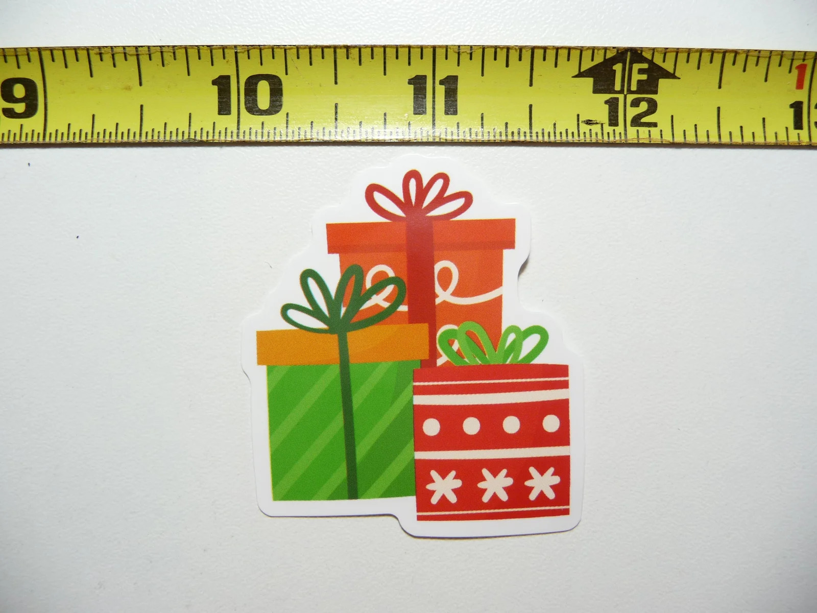 2 CHRISTMAS PRESENTS SMALL STICKER DECAL WINTER HOLIDAYS CHRISTIAN FUN gallery