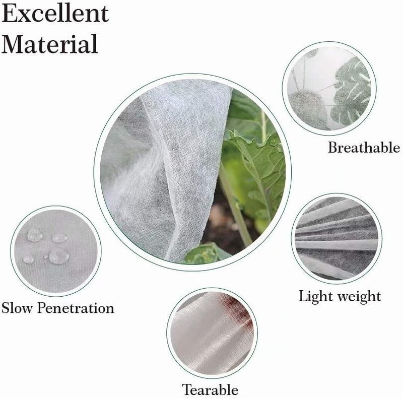 UV Stabilized Drawstring Plant Cover, 32'' x 32'' - Winter Protection Blanket gallery