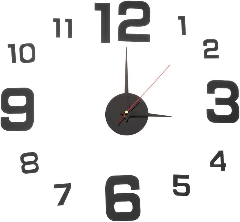 3D DIY Wall Clock, Frameless Silent Wall Clocks Large Decor Sticker for Home ... gallery
