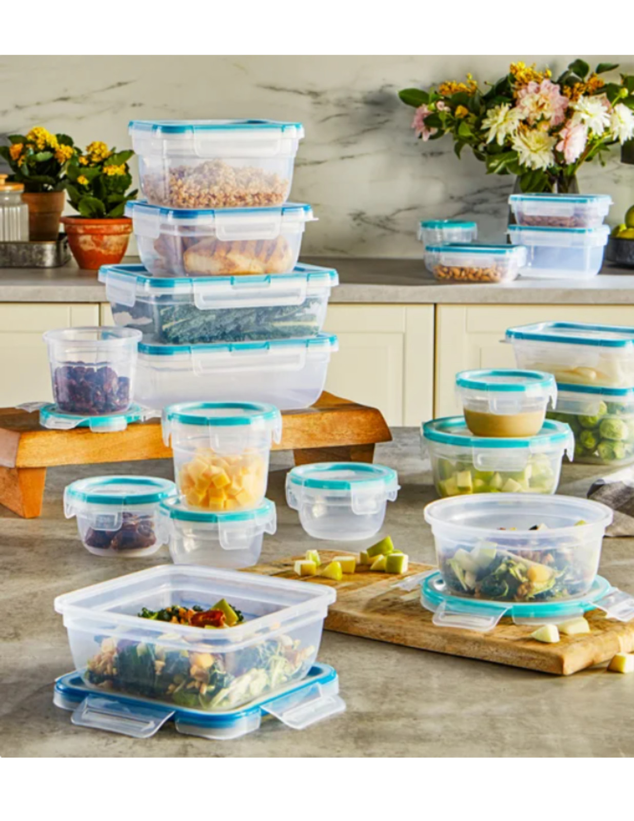 Snapware 38-Piece Plastic Food Storage Set BPA-Free Airtight Leakproof Lids gallery
