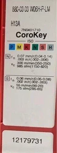 ORIGINAL 20PCS USER TOOLS 880-0303W06H-P-LM H13A