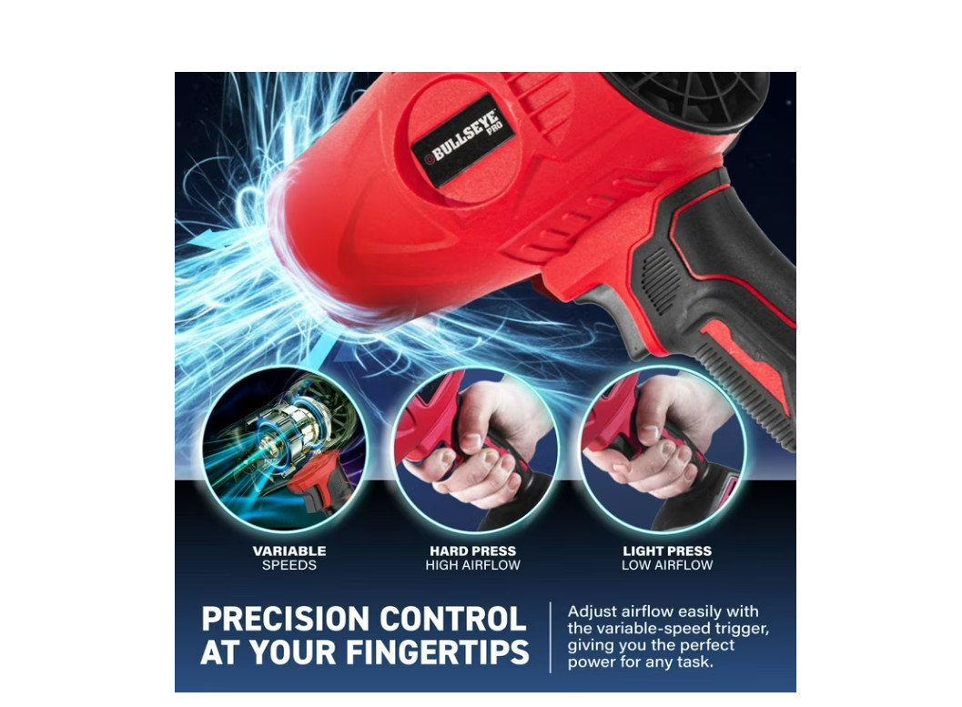 Bullseye Blower Rechargeable Cordless Leaf Dust Air Blaster 21,000 RPM. gallery