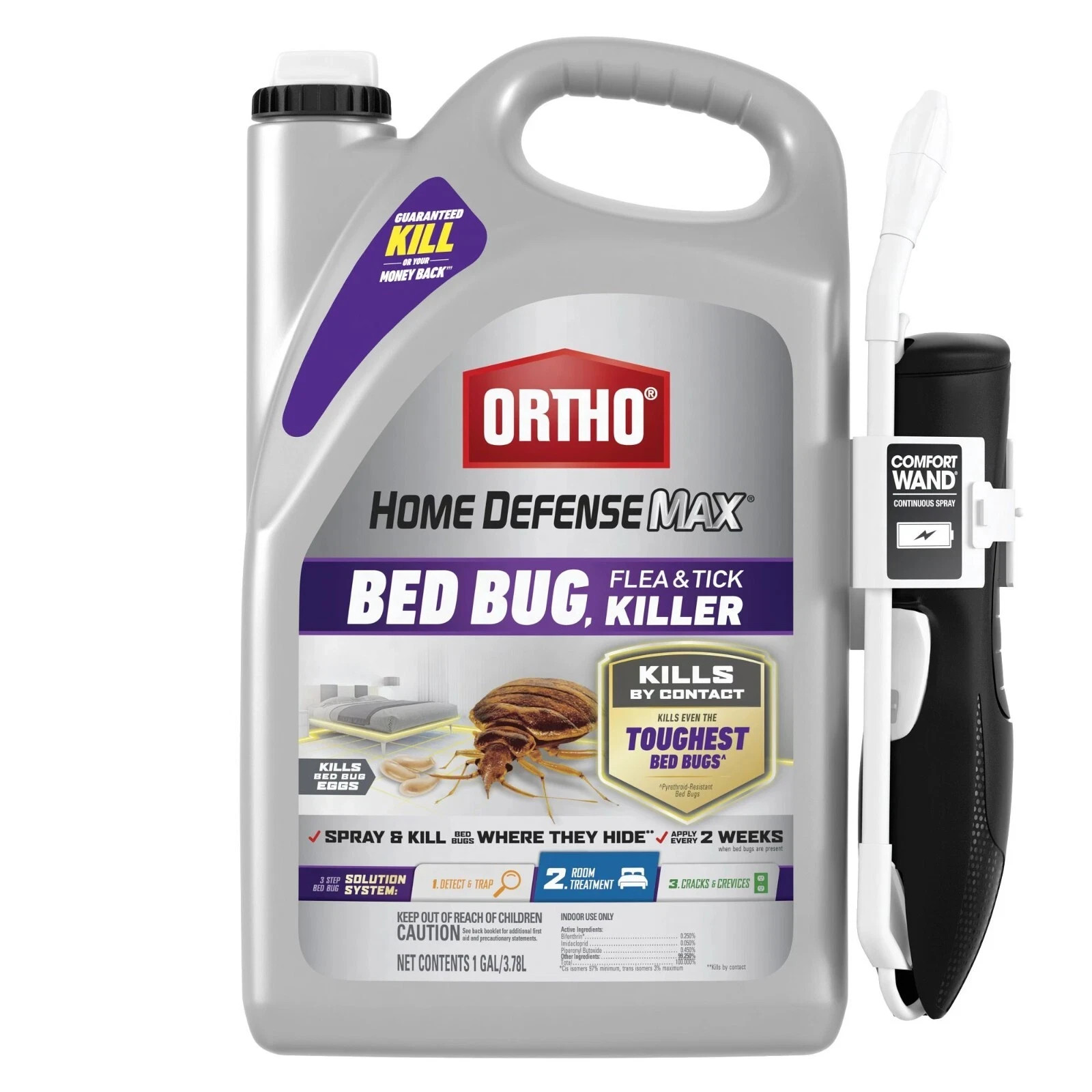 Ortho Home Defense Max Bed Bug, Flea and Tick Killer with Comfort Wand, 1 gal. gallery