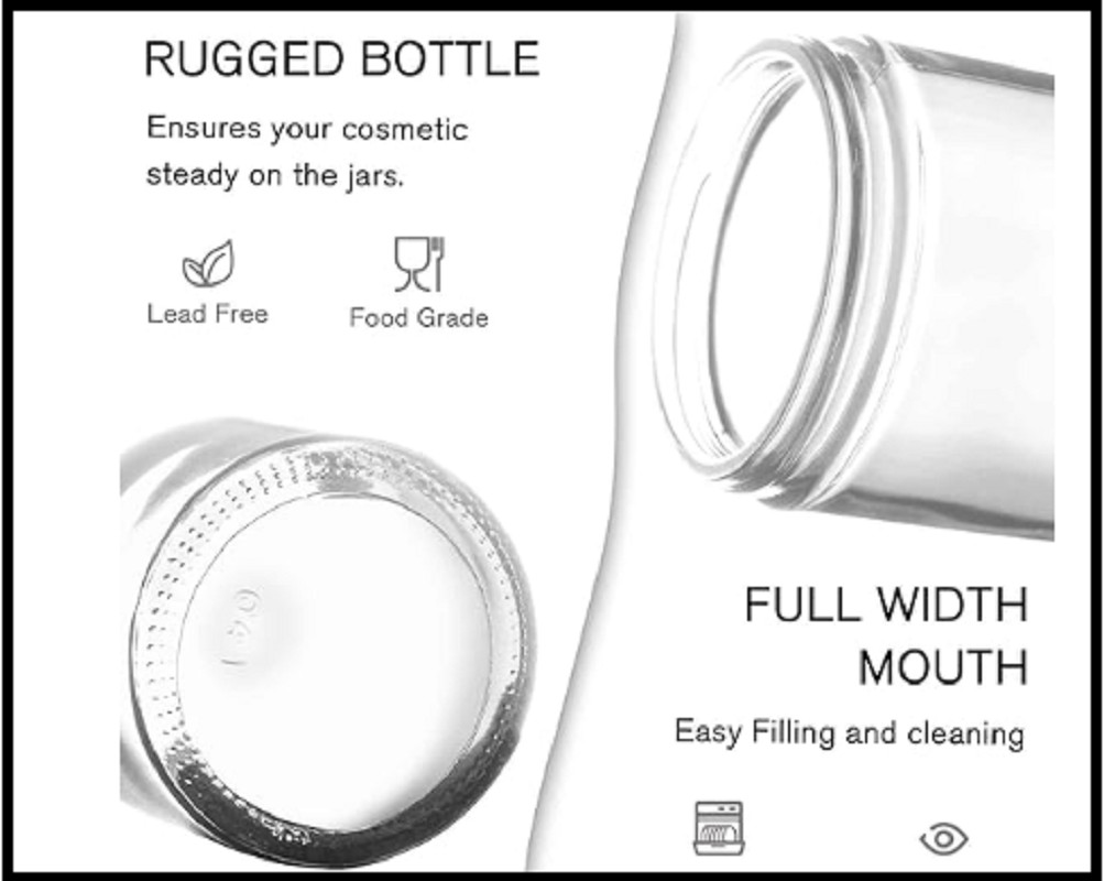 2 oz Glass Jars with Lids 3 pack Clear Small Jar with White Lids gallery