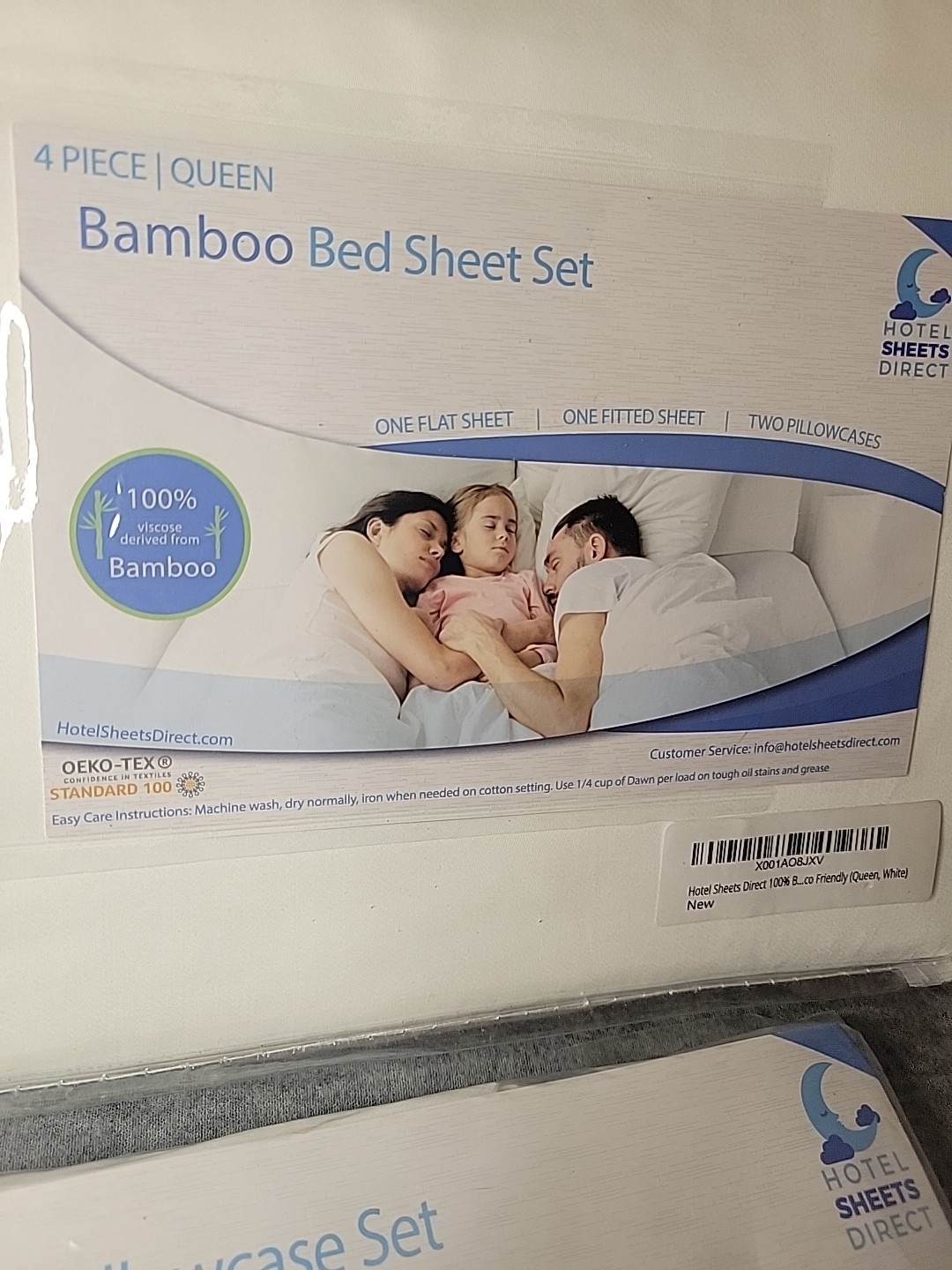 Hotel Sheets Direct 100% Bamboo - Queen Size 4 Piece Set - White + 2 Pillowcases gallery