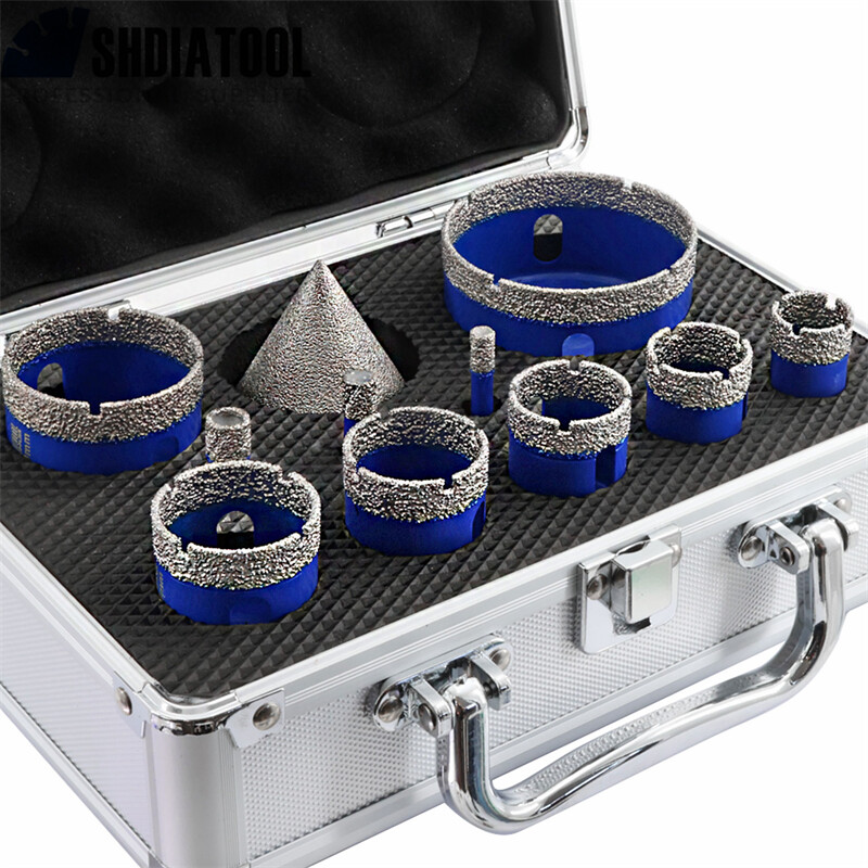 Diamond Hole Saw Kit Core Drilling Bit Set for Porcelain Tile Marble 11pcs/box gallery