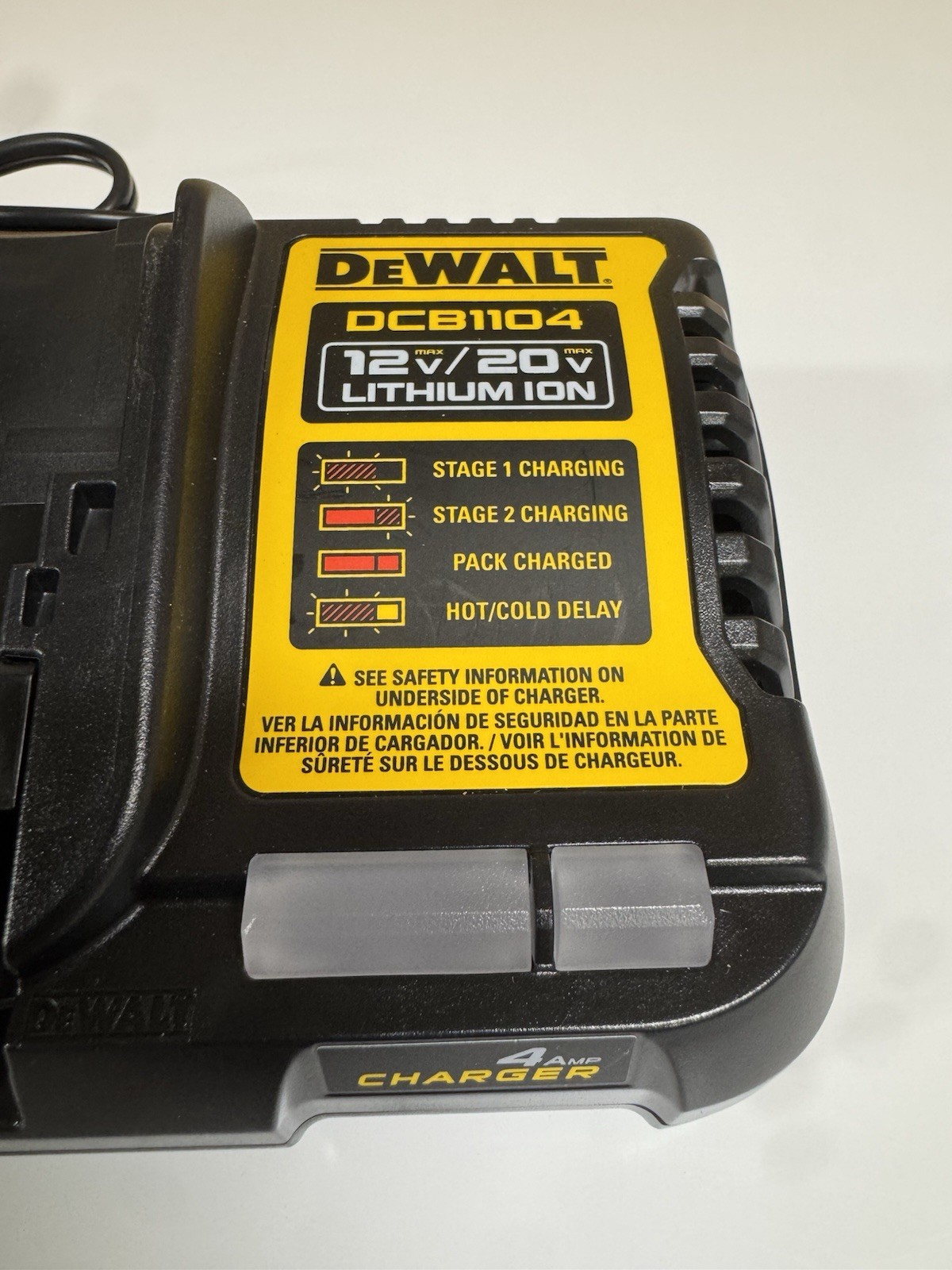 DEWALT DCB1104 12V-20V-60V 4 AMP Li-Ion Battery Charger – NEW!! gallery