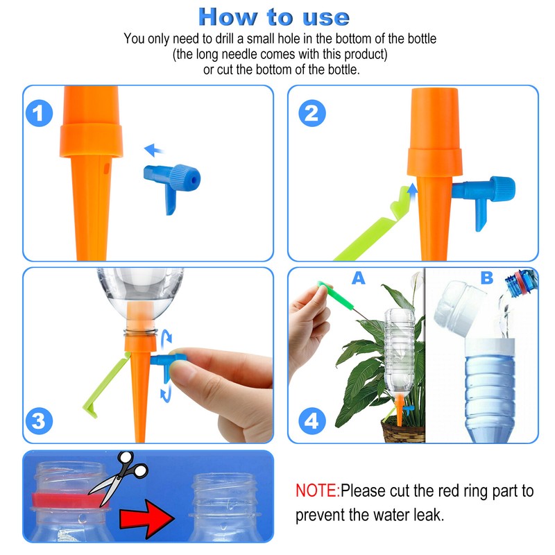 12/24PCS Automatic Self Watering System Plant Water Drip Irrigation Garden Tools gallery