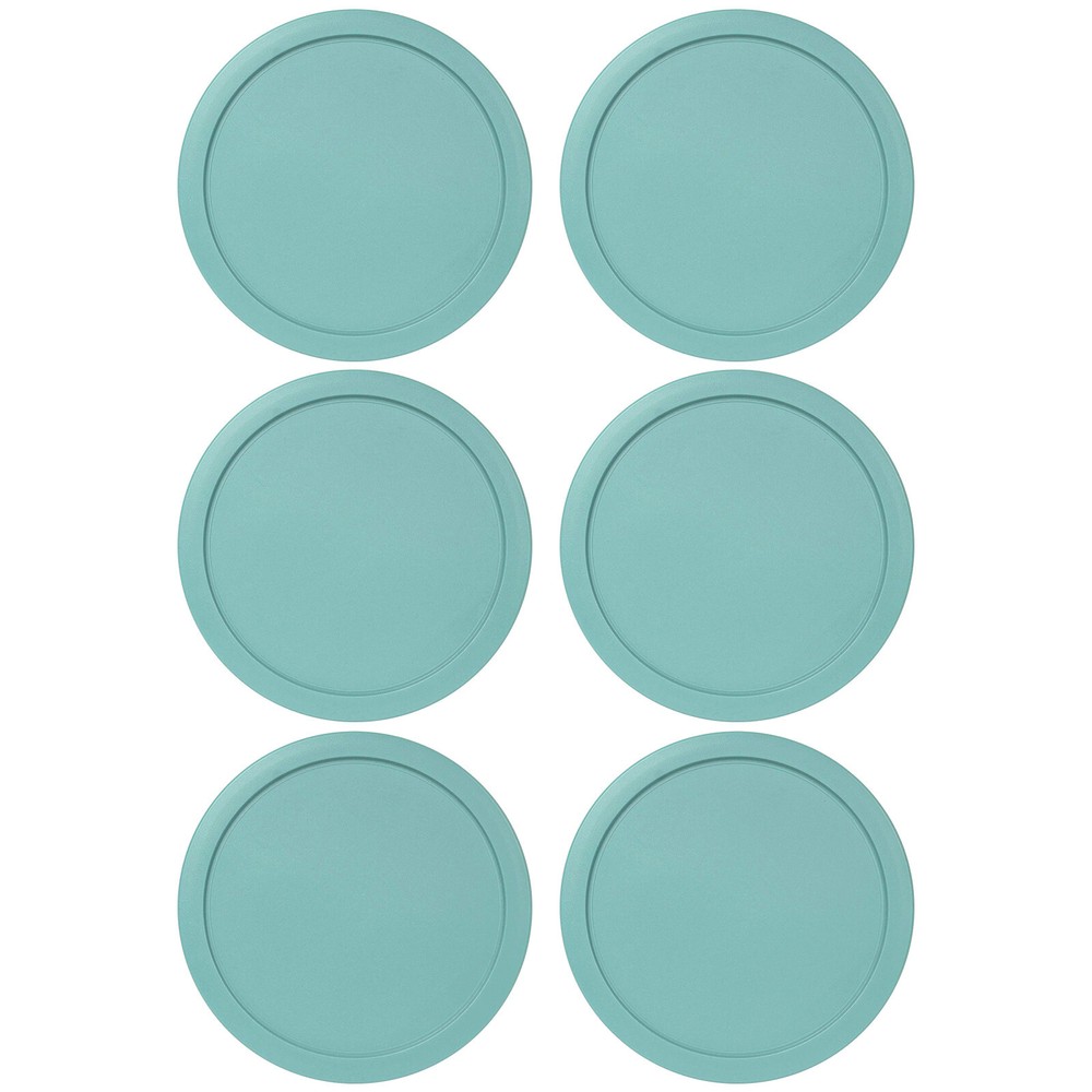 Replacement Lid for Pyrex 7-CUP Storage Cover 7.5" 7402-PC TURQUOISE (6-Pack)