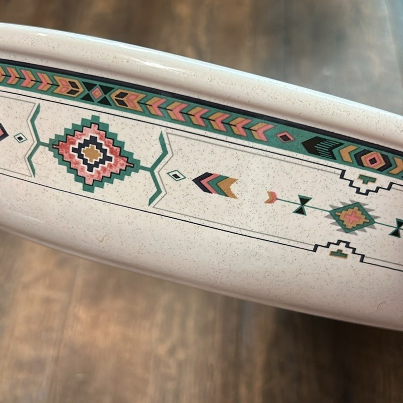 Adirondack by Studio Nova 14" Oval Baker Casserole Oven to Table Stoneware Aztec gallery