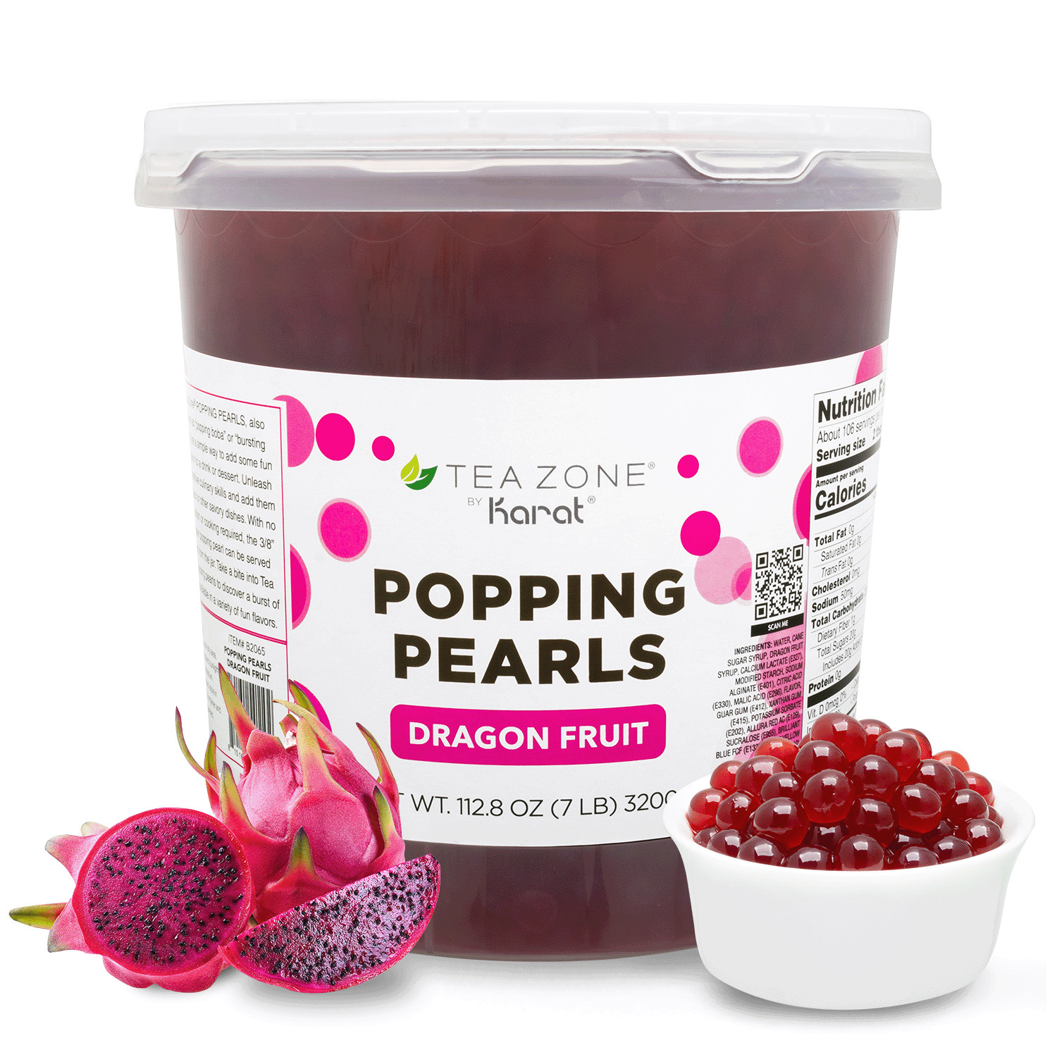 Tea Zone Dragon Fruit Popping Pearls - Jar (7 lbs), B2065 gallery
