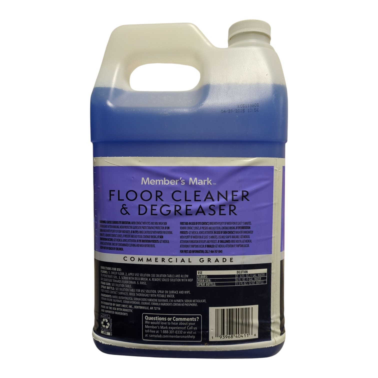 Member's Mark Commercial Grade Floor Cleaner and Degreaser, 1 gal gallery