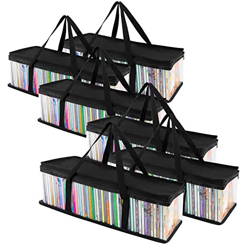 Stock Your Home CD Storage Bags (6 Pack) - Transparent PVC Assorted Sizes gallery