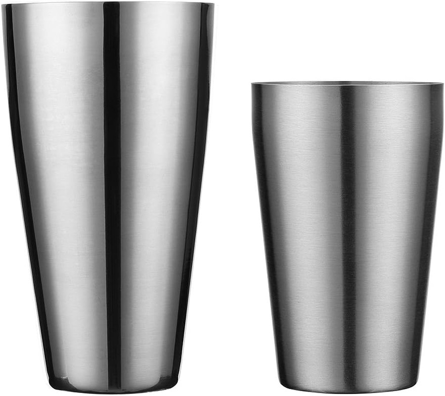 Boston Shaker by , Professional Stainless Steel Cocktail Shaker Set, Including 2 gallery