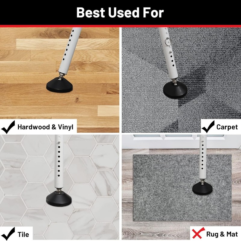 Door Security Bar Lock Entry Barricade Reinforcement Burglar Safety Lock Stopper gallery