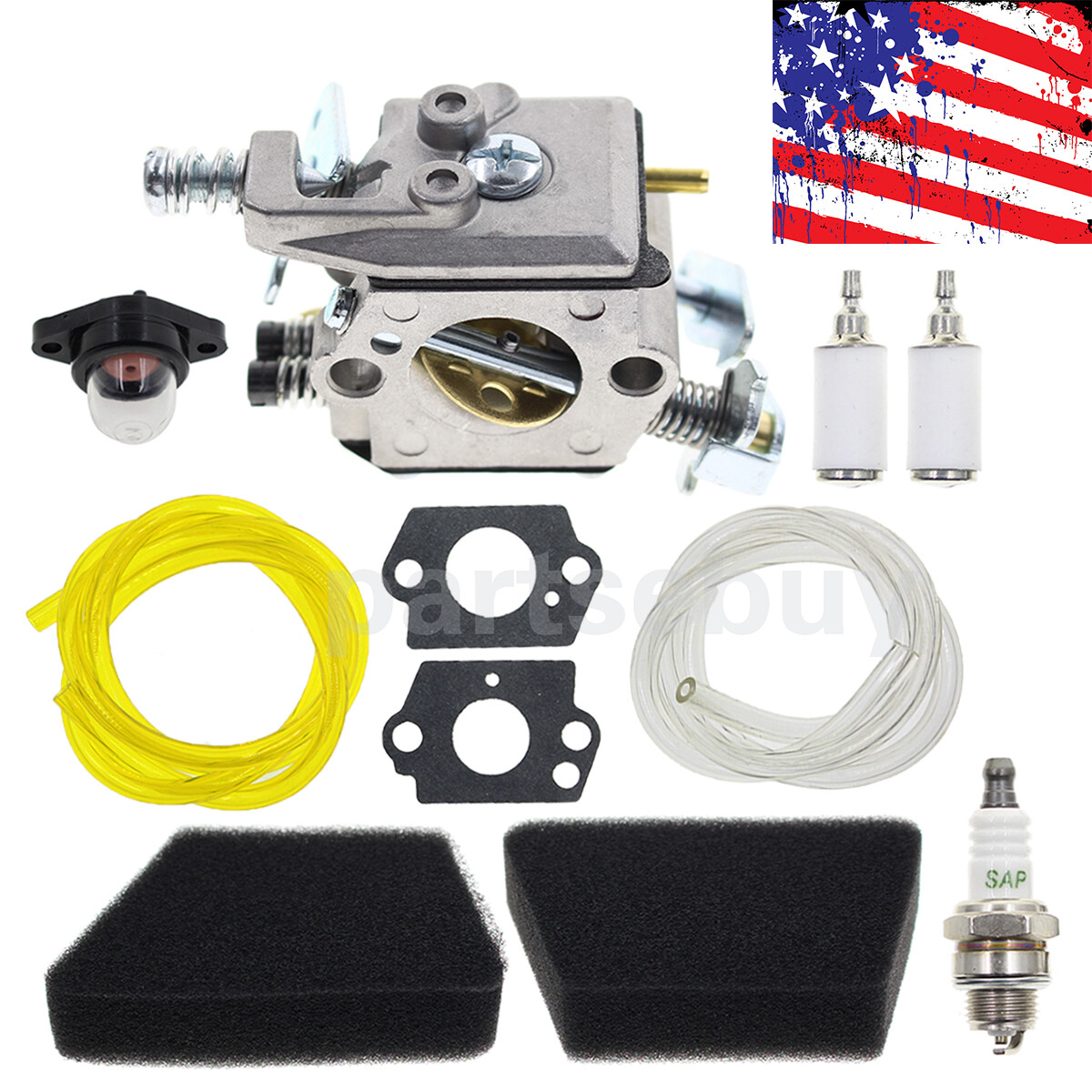 Carburetor Spark Plug Air Filter Gaskets Fuel Line For Craftsman 42cc Chainsaw gallery
