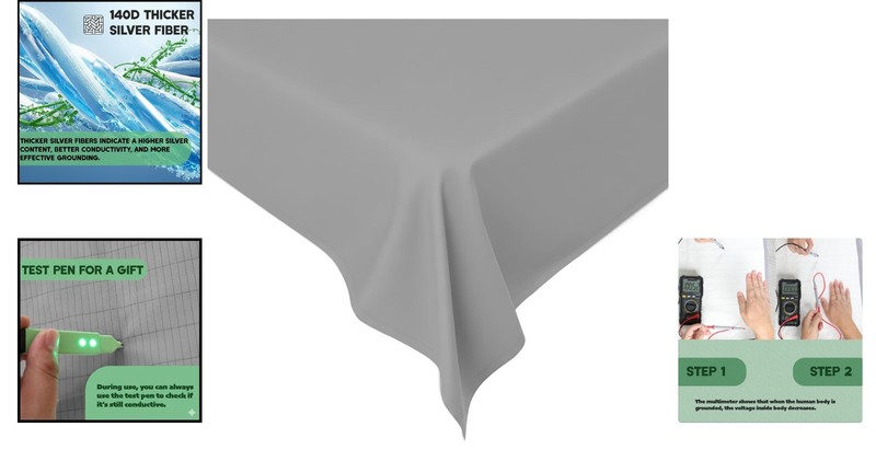 King Size Grounding Sheets: 90% Organic Cotton & Silver Fiber Blend gallery
