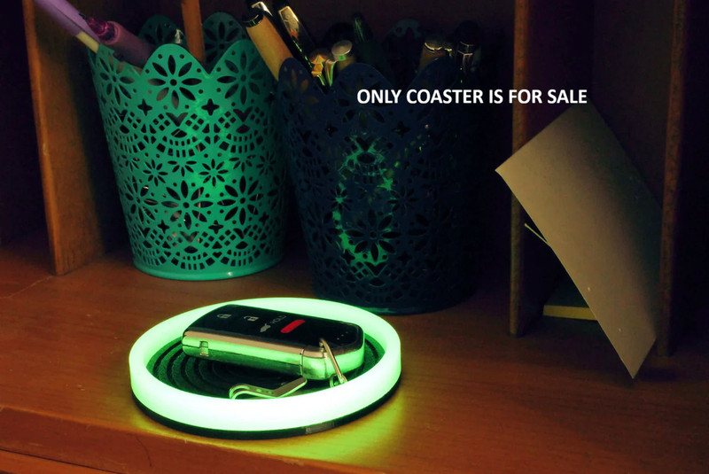 TEC Accessories Embrite LumaRing Coaster With Green Glow Indoor/Outdoor USA MADE gallery