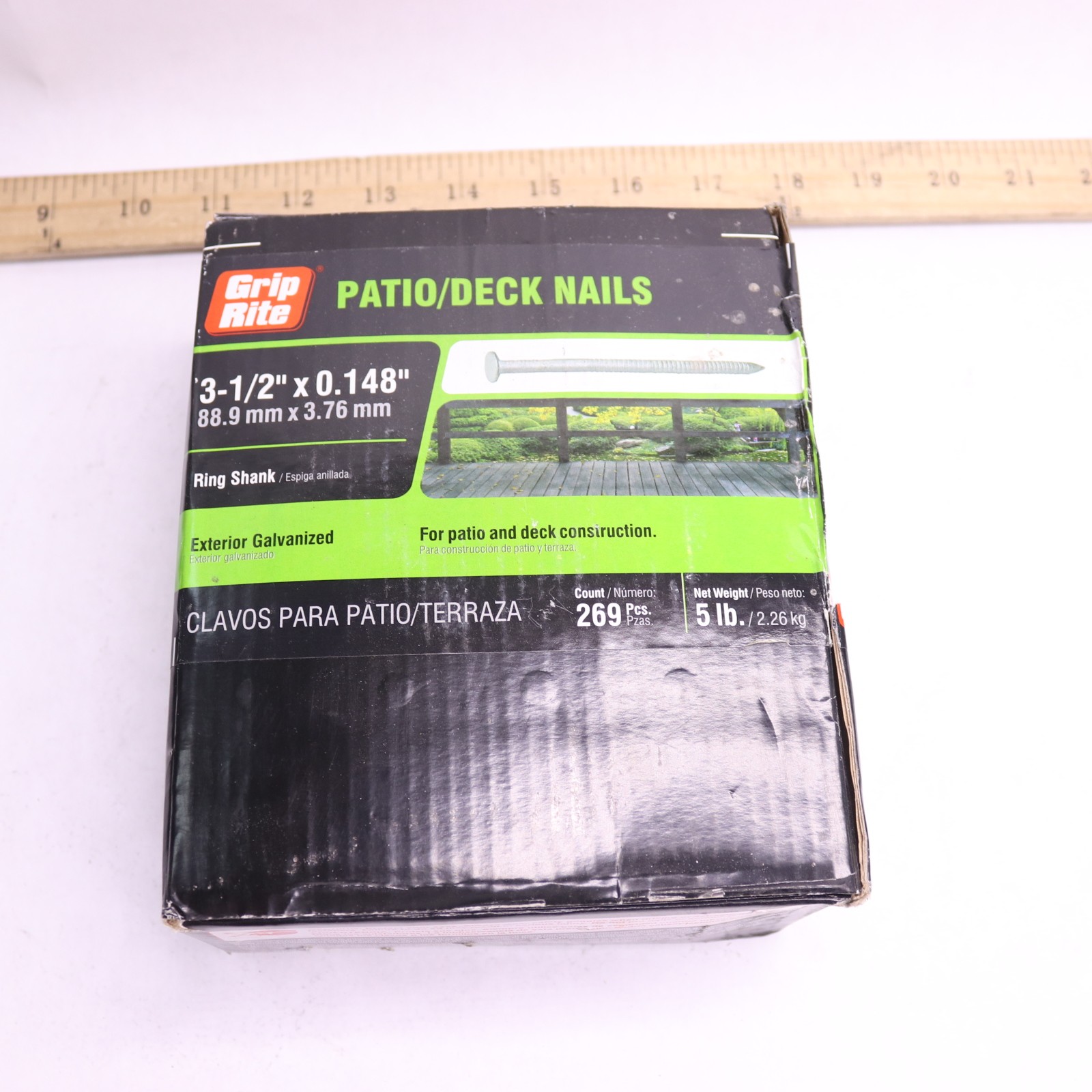(269-Pk) Grip Rite Patio/Deck Nails 16D 3-1/2" x 0.148" 16HGRSPD5 gallery