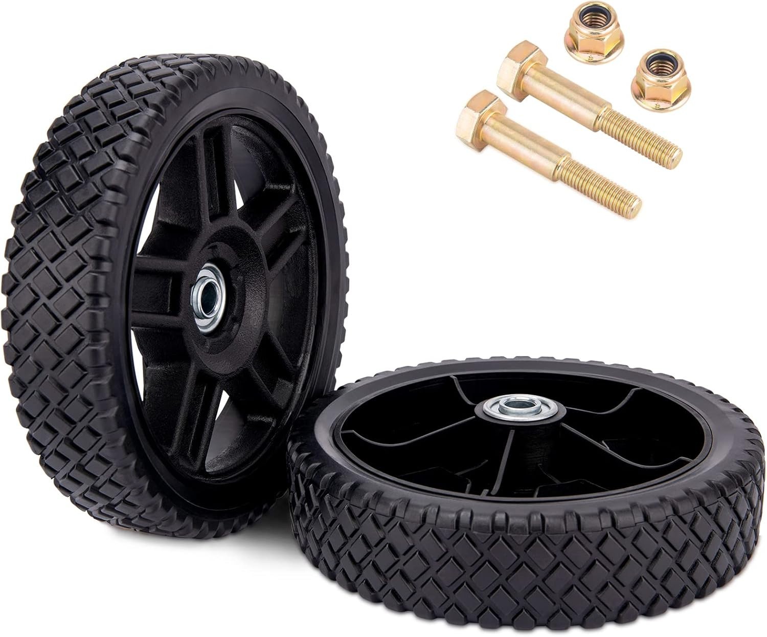 (2-pack) 8-Inch Lawn Mower Wheels Fits Most Standard push Lawn Mowers With Inner gallery