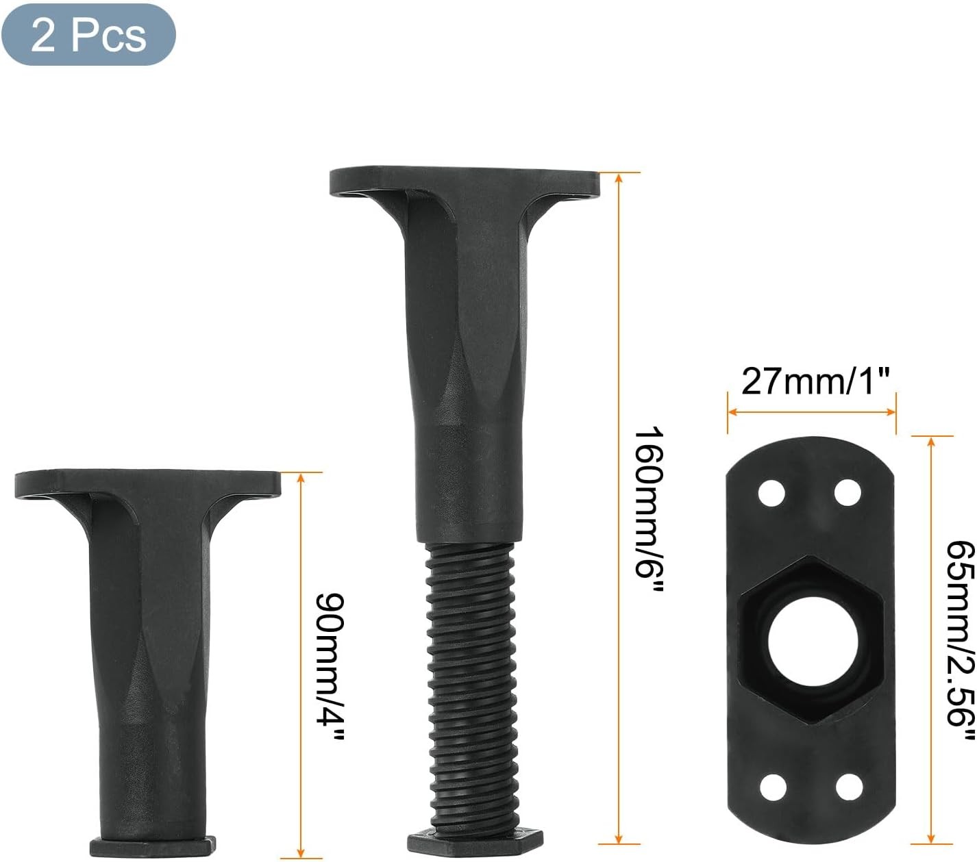 2 Pcs Adjustable Bed Frame Support Legs, 4 Inch Bed Center Slat Support Leg, gallery