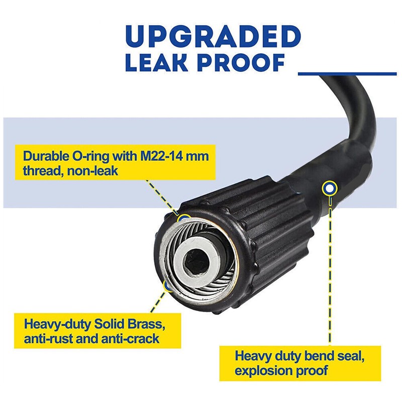 50FT 5800PSI Replacement High Pressure Power Washer Hose -3/8" Quick Connect USA gallery