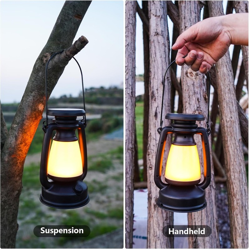 Classic Solar Lantern Hanging Light Outdoor Garden Tree Yard Camping Decor Lamp gallery