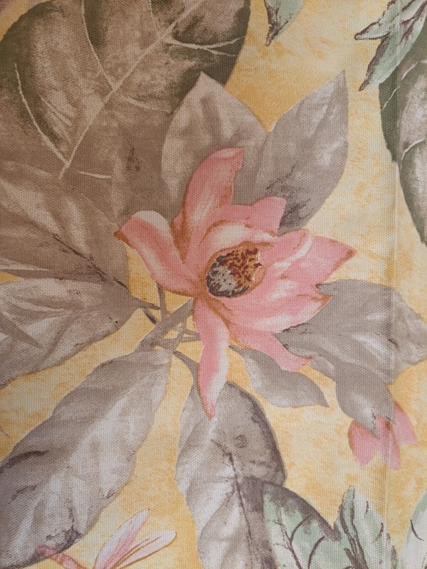 Croscill Shower Cutain Panel Fabric Cotton Tropical Palm Floral Orchid 1pc NWOT gallery