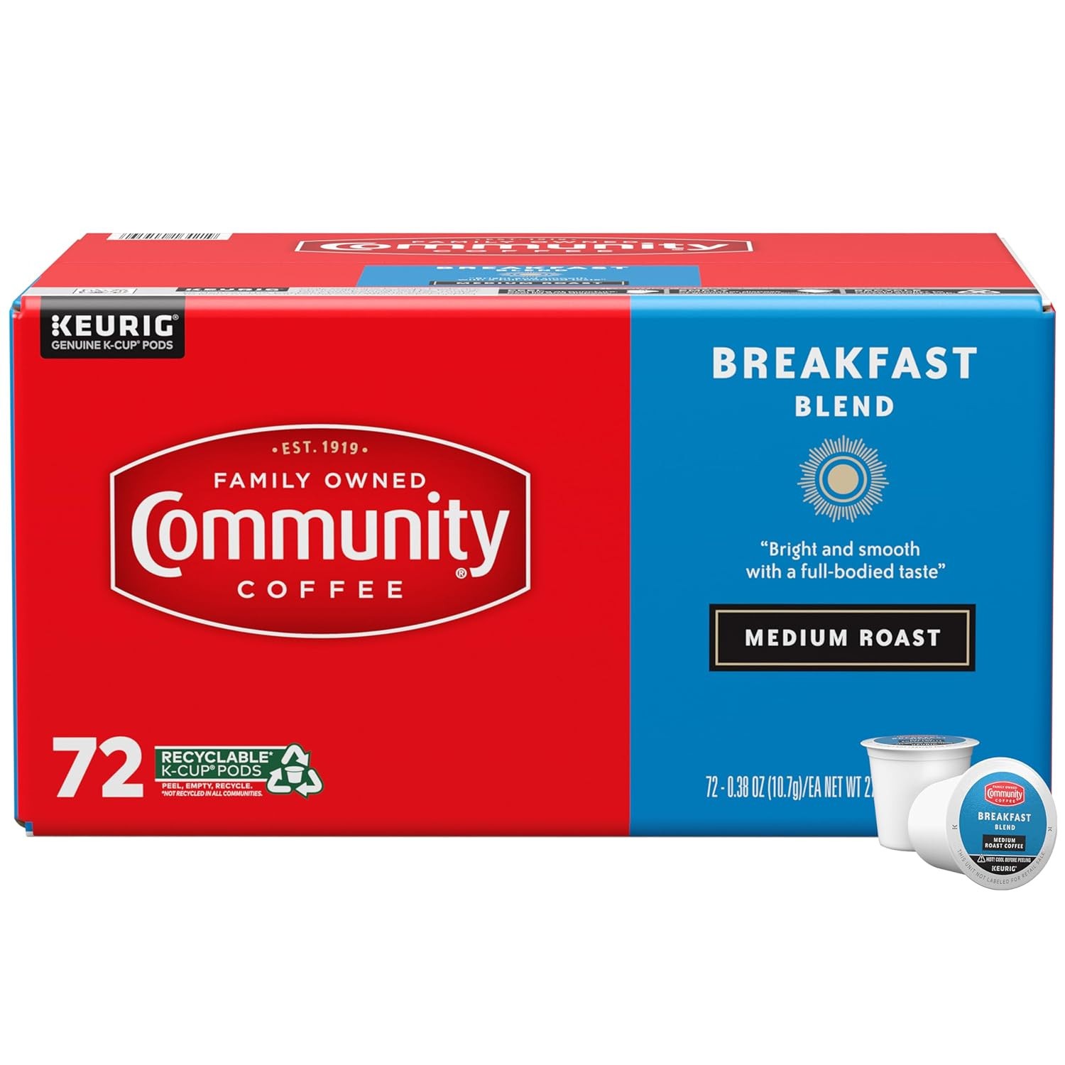 Community Coffee Breakfast Blend 72 Count Coffee Pods, Medium Roast. gallery