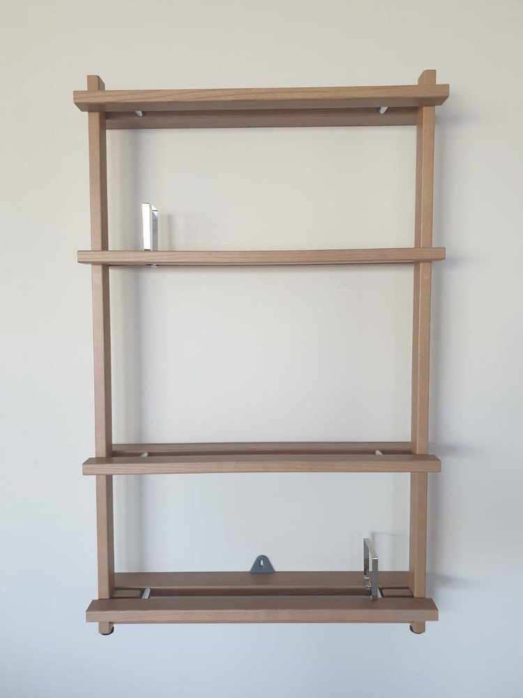foppapedretti solid beech wood modular bookcase, 60x13x97