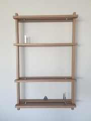 foppapedretti solid beech wood modular bookcase, 60x13x97