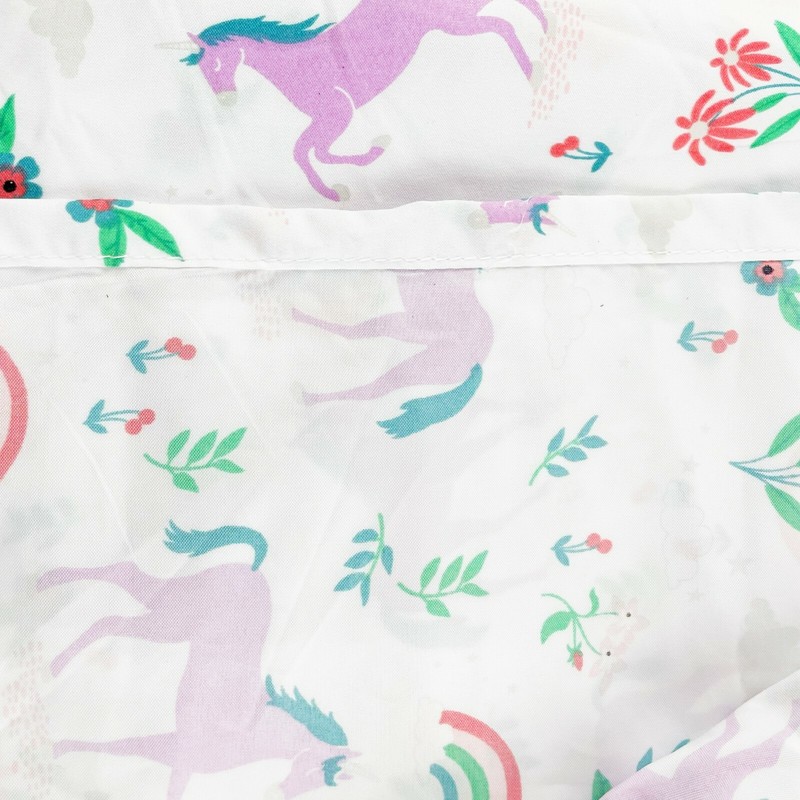 Pillowfort Target Full Flat Sheet Unicorn Rainbow White Purple Green EUC 81x96" gallery