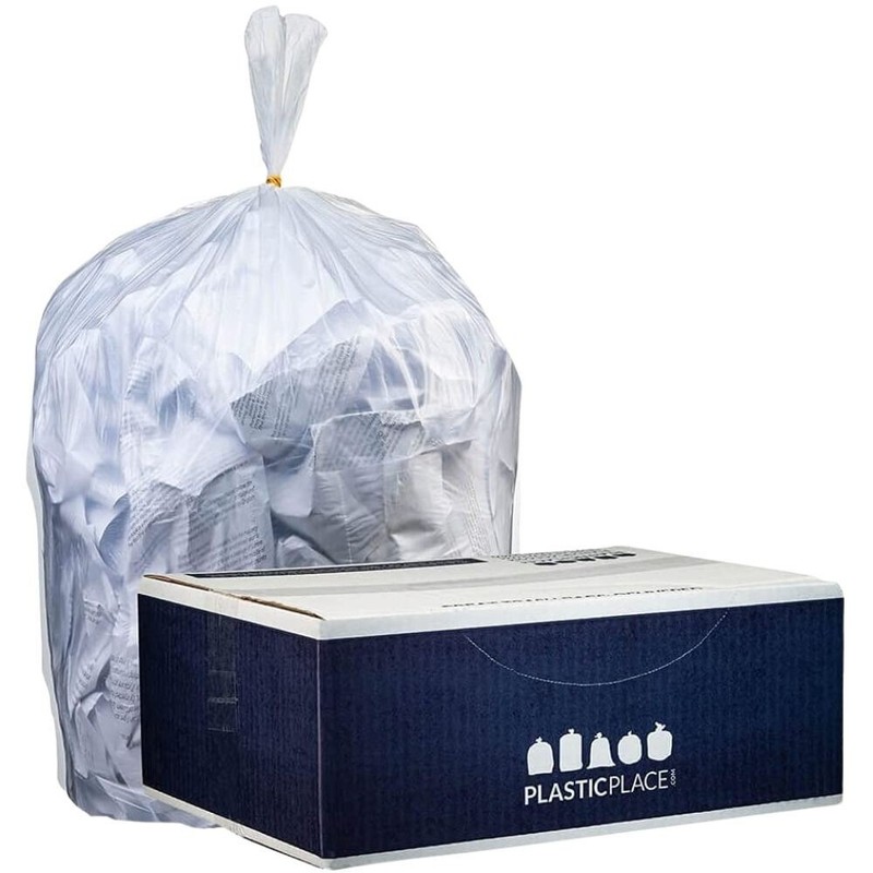 Plasticplace 7-10 Gallon High Density Trash Bags - Clear, case of 1000 bags gallery