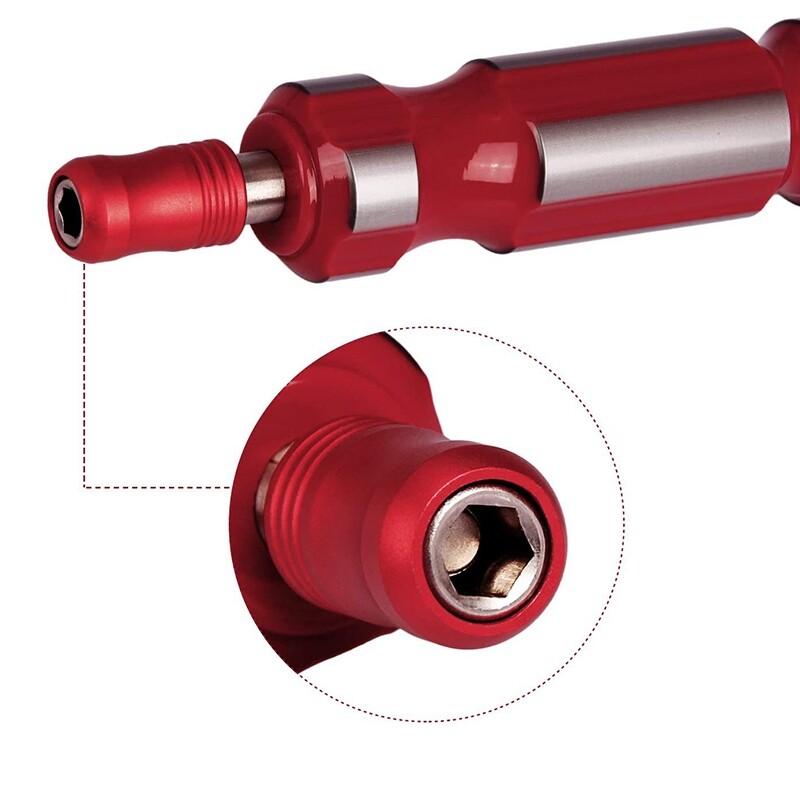 BROPPE 1/4" Hex Quick Change Screwdriver Handle Heavy Duty Bits Holder Magnetic gallery