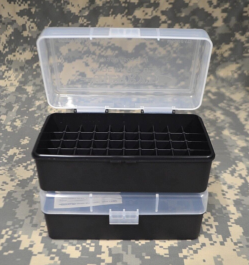 2 x AA Battery Plastic Storage Box Bin Container HOLDS 50 BATTERIES ! (2)-CLEAR gallery
