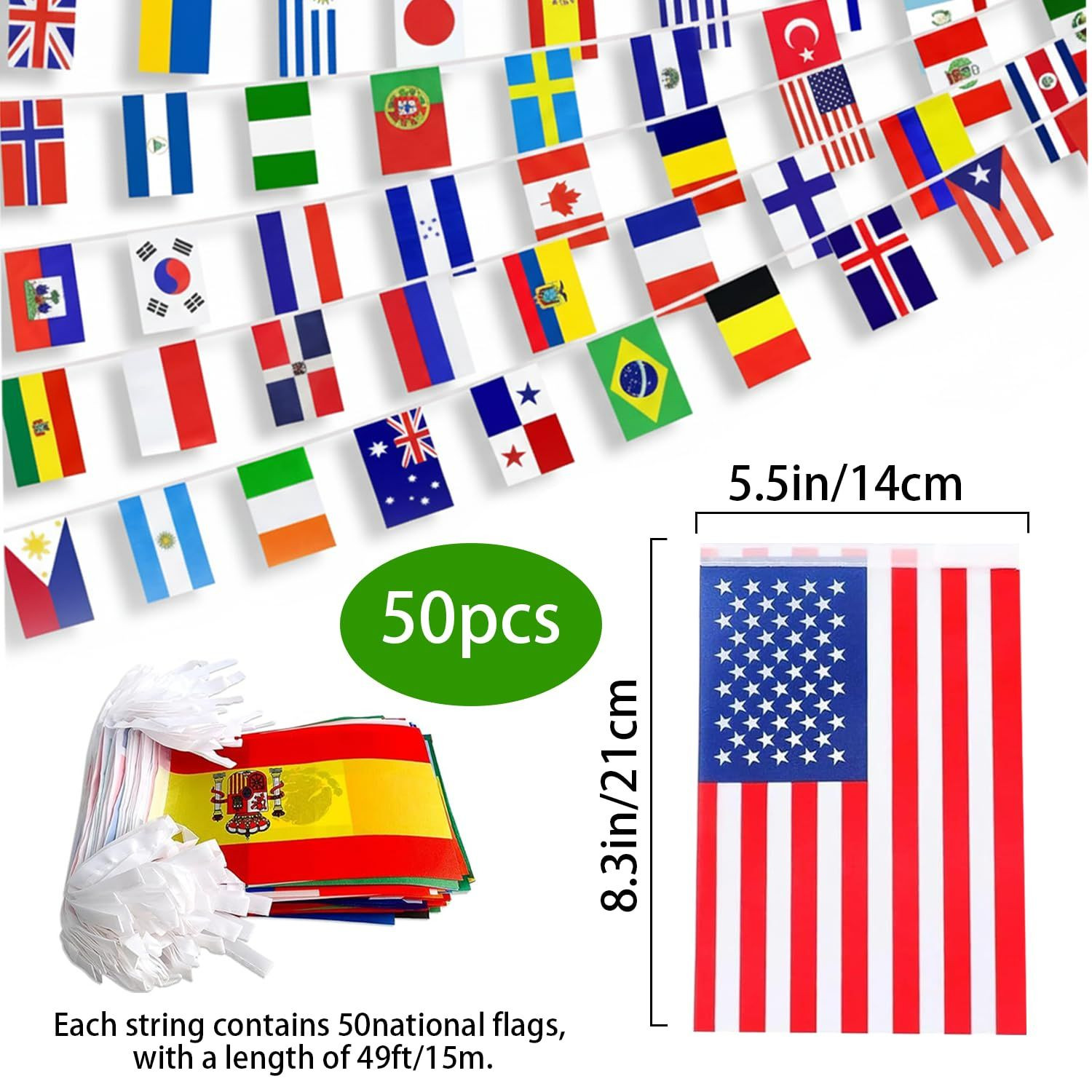International World Flags Banner Decorations Country of the Multicolor gallery