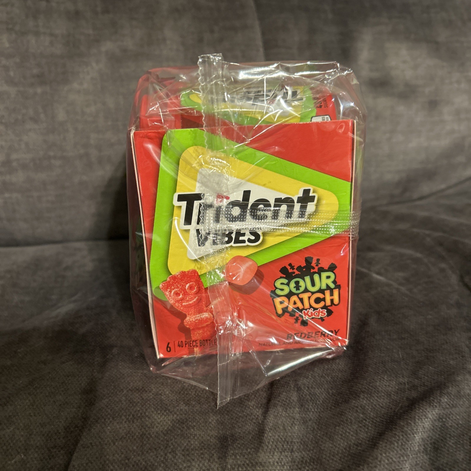 Trident Vibes SOUR PATCH KIDS Redberry Sugar Free Gum 6 40 Piece Bottles 10/25 gallery
