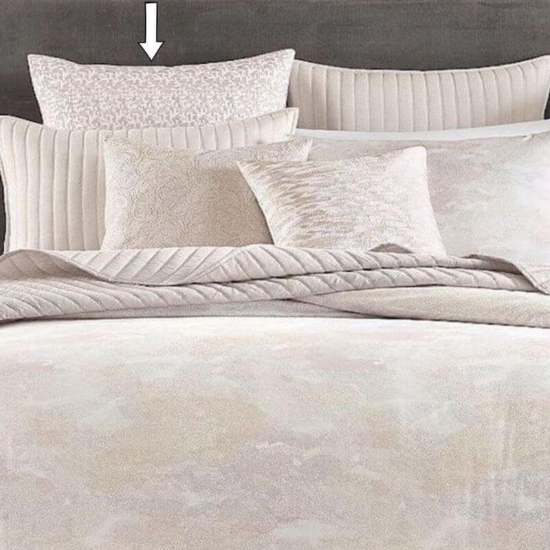 Hotel Collection Cloudscape Embroidered Cotton EURO Sham BLUSH - $135 gallery