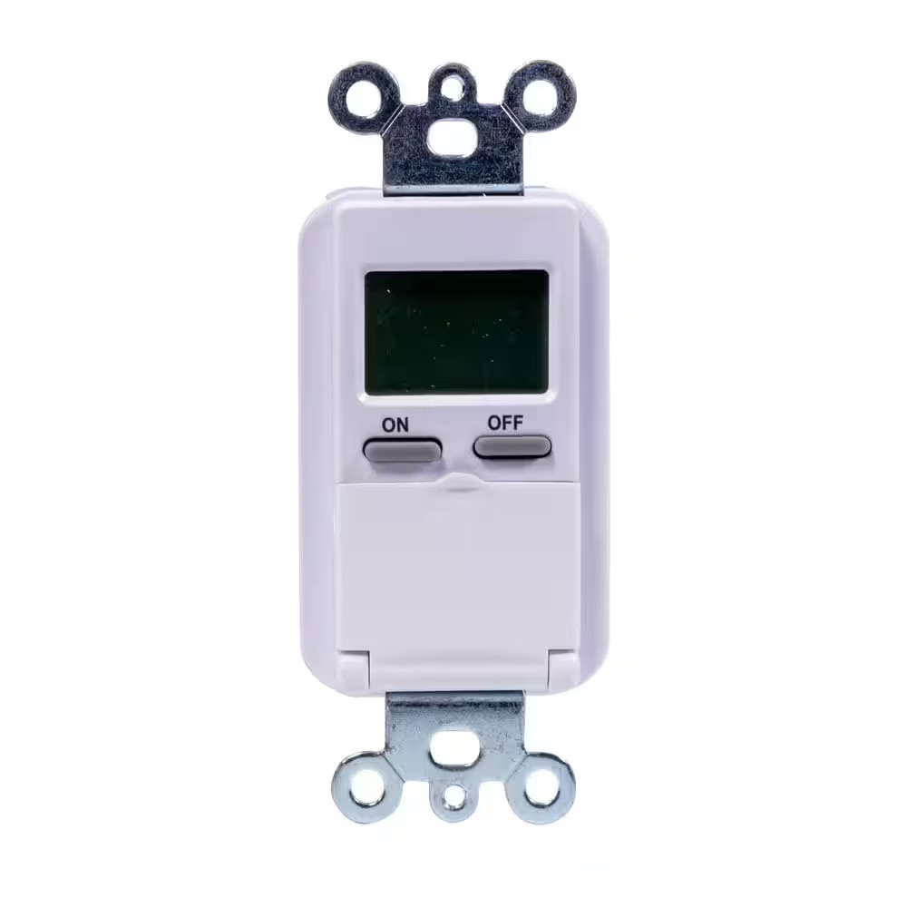 6.4 Amp 7-Day In-Wall Programmable Indoor Digital Timer Switch with No Neutral W gallery