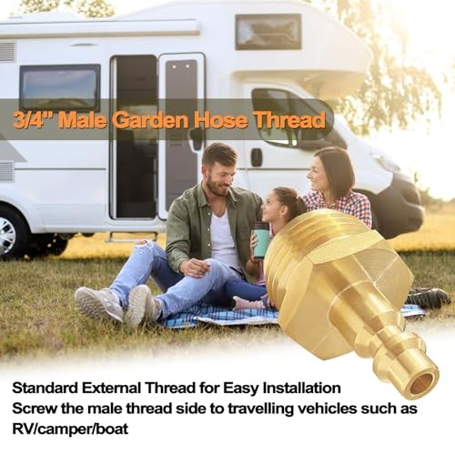 RV Blowout Plug for Winterization, Brass Air Compressor Quick Connect 1 pc gallery