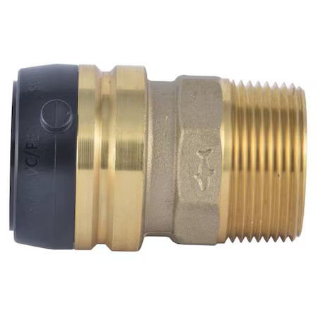Sharkbite Uxl113532m Fitting, Straight, Brass, Push-Fit 11/4 In, Mnpt 11/4 In gallery