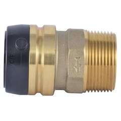 Sharkbite Uxl113532m Fitting, Straight, Brass, Push-Fit 11/4 In, Mnpt 11/4 In
