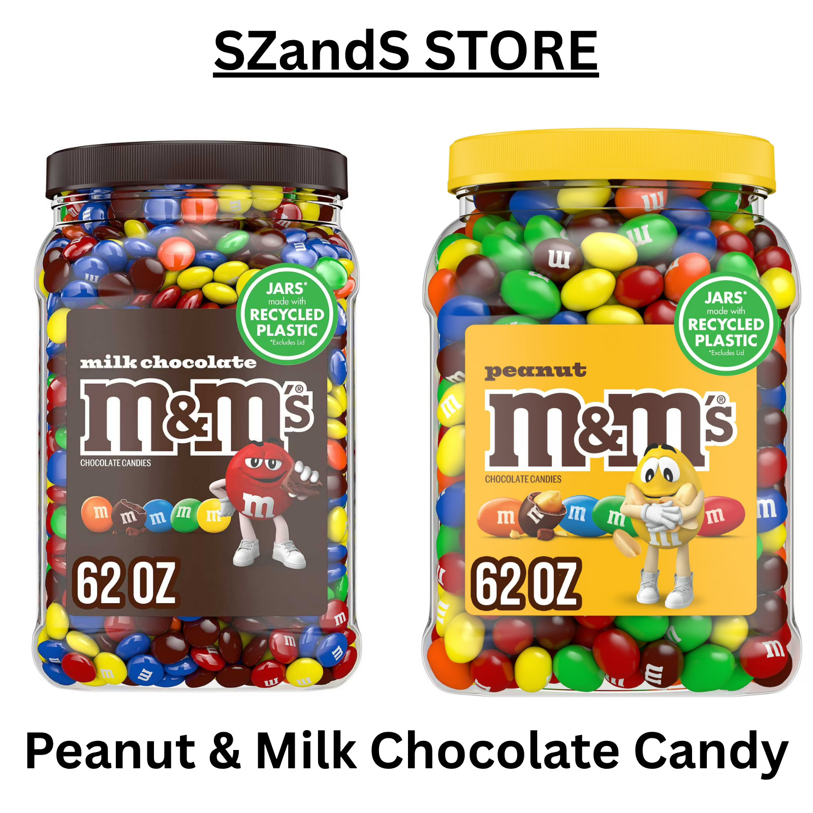 2 Pack M&M's Peanut Chocolate & Milk Chocolate - Pantry Size Candy, 62 oz Each gallery