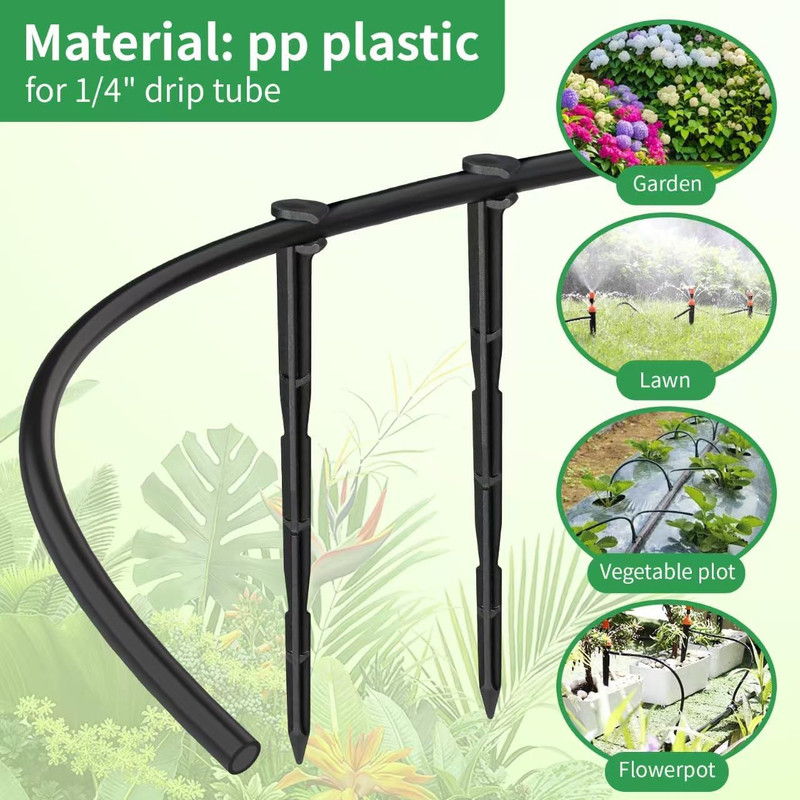 200 Pack Irrigation Drip Support Stakes 1/4 Inch Tubing Hose Holder gallery