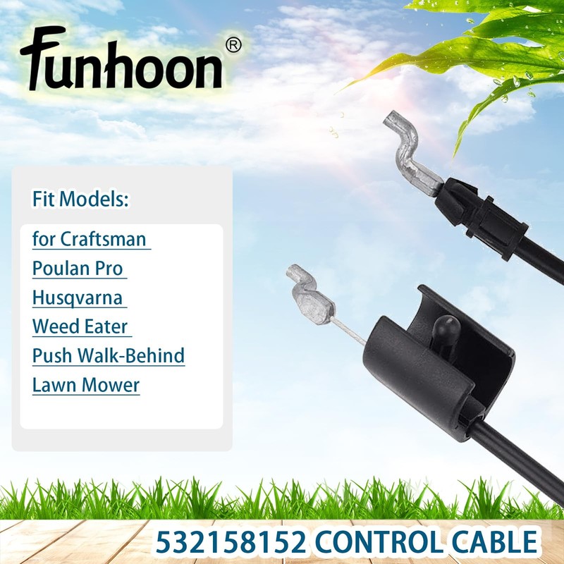 Lawn Mower Throttle Cable 56 Inch Engine Zone Control for Craftsman Poulan Pro W gallery