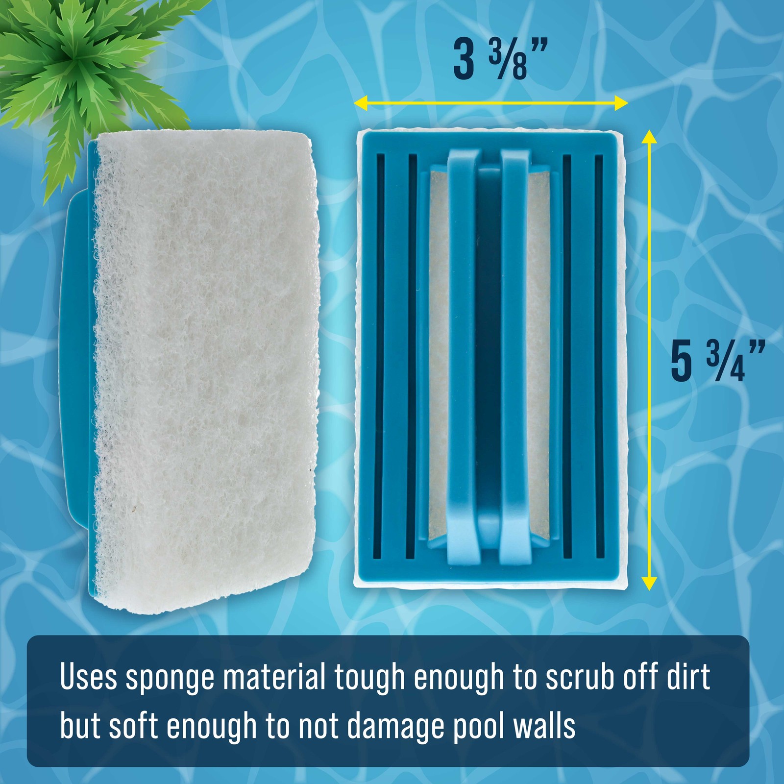 2 U.S. Pool Supply Pool Scrub Brushes - Scrubbing Pads, Tile Cleaning Scrubber gallery