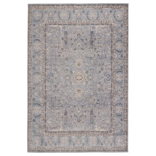 allen + roth with STAINMASTER Davis 5 X 7 Beige Indoor Floral/Botanical Area Rug gallery