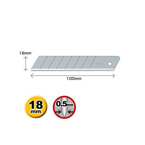 LB-5B OLFA 18mm Heavy Duty Replacement Snap-Off Blades, 4 Packs of 5 gallery