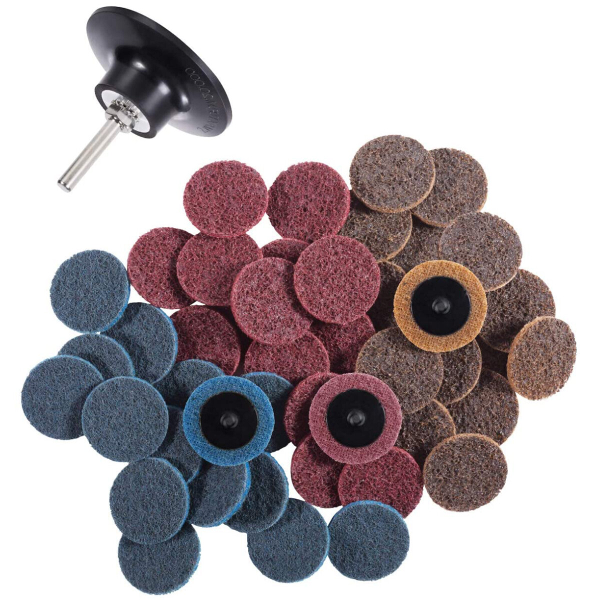 46PCS 2" Roll Lock Surface Conditioning Die Grinder Sanding Discs Set & Holder gallery