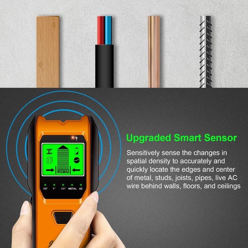 Multifunctional Stud Locator - Detect Metal, AC Wires & More Effortlessly gallery